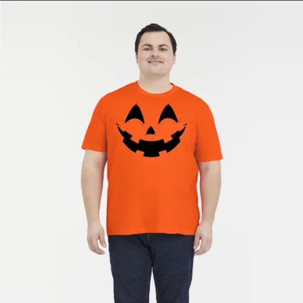 NWOT Mad Engine Men's Pumpkin Face Graphic T-Shirt (Halloween) size 2X